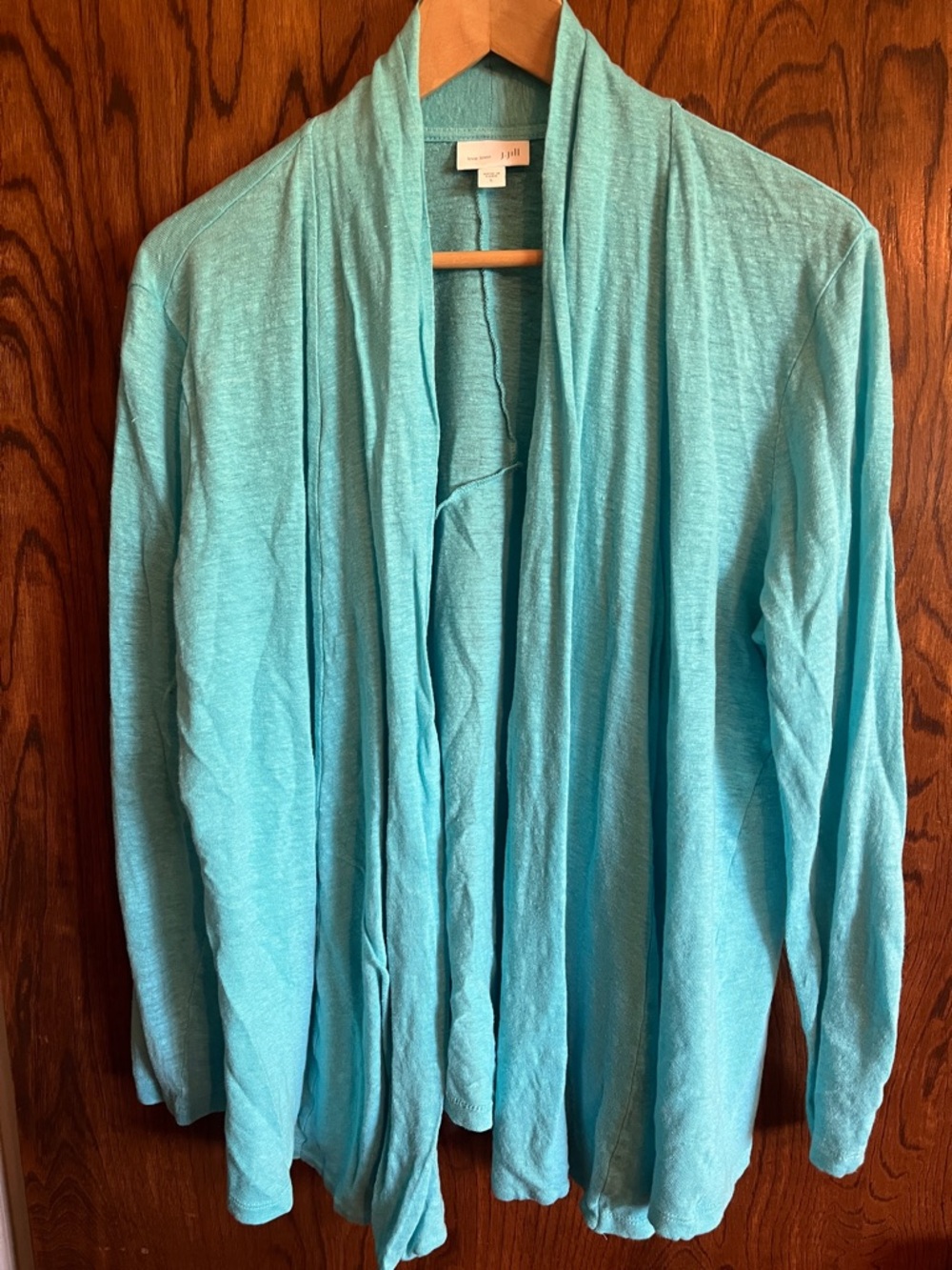 J. Jill Aqua Open-Front Women's Cardigan